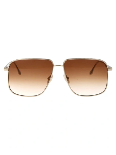 Shop Victoria Beckham Sunglasses In 723 Gold/honey Gradient