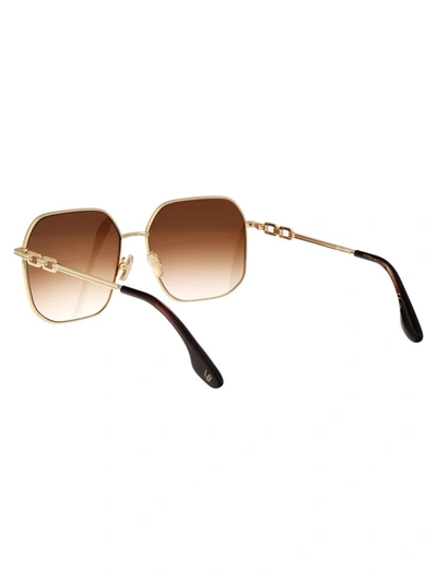 Shop Victoria Beckham Sunglasses In 723 Gold/honey