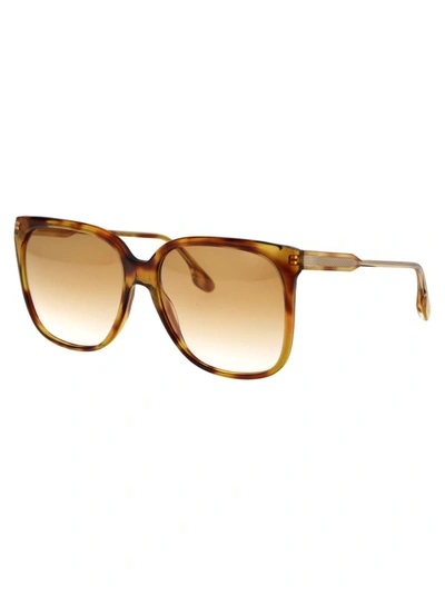 Shop Victoria Beckham Sunglasses In 222 Blonde Havana