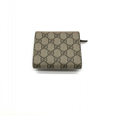 Shop Gucci Marmont Beige Canvas Wallet  ()
