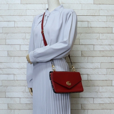 Shop Gucci Thiara Red Leather Shoulder Bag ()