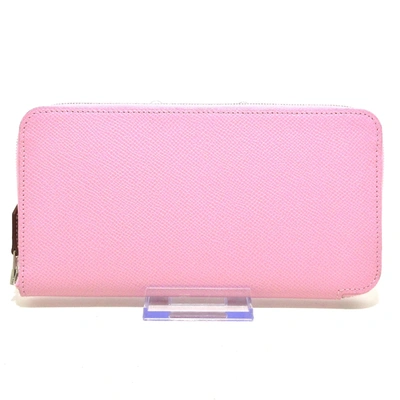 Shop Hermes Hermès Silk'in Pink Leather Wallet  ()