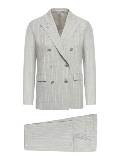 Shop Tagliatore Suit In Grey