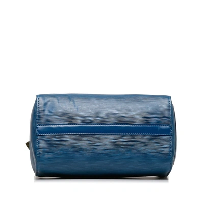 Pre-owned Louis Vuitton Speedy 25 Blue Leather Clutch Bag ()