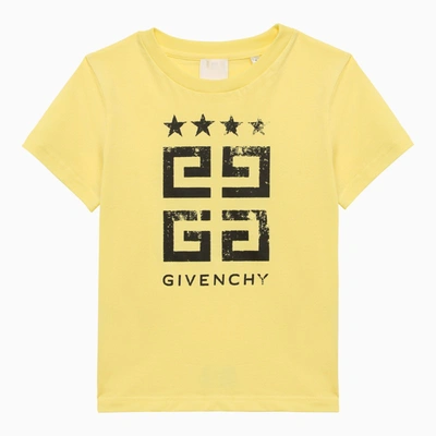 Shop Givenchy Yellow Cotton T-shirt With Logo