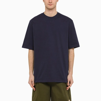 Shop Marni | Navy Blue Cotton T-shirt