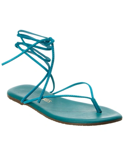 Shop Tkees Lilu Leather Sandal In Green