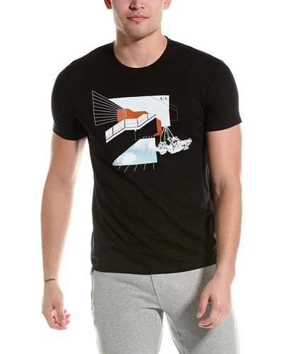 Shop Armani Exchange T-shirt In Black