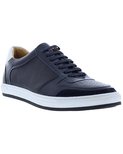 Shop English Laundry Tiller Leather & Suede Sneaker In Blue