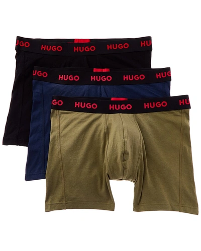 Shop Hugo Boss 3pk Boxer Brief In Blue