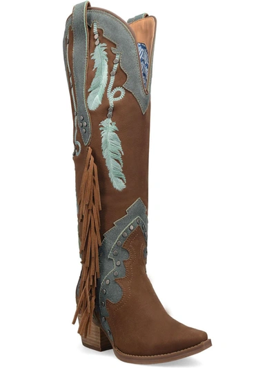 Shop Dingo Dream Catcher Womens Embroidered Leather Cowboy, Western Boots In Brown