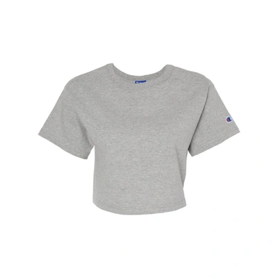 Shop Champion Women's Heritage Jersey Crop T-shirt In Grey