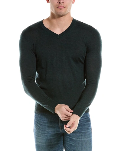 Shop Armani Exchange Wool V-neck Sweater In Green