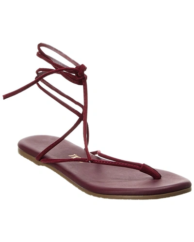 Shop Tkees Lilu Leather Sandal In Red