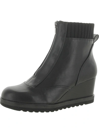 Shop Yellowbox Corado Womens Faux Leather Zip Up Ankle Boots In Black
