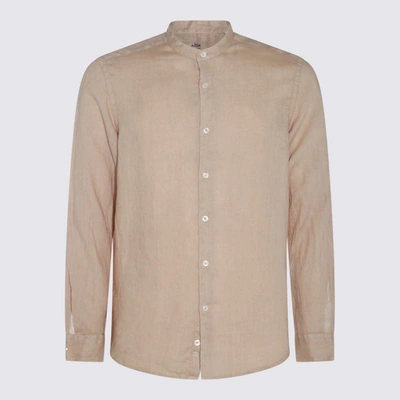 Shop Altea Beige Linen Shirt In Mastice