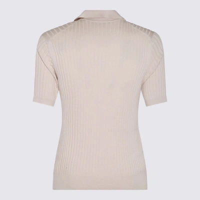 Shop Brunello Cucinelli Beige Cotton Polo Shirt