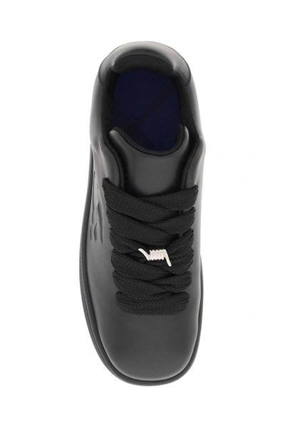Shop Burberry Leather Sneaker Storage Box In Black