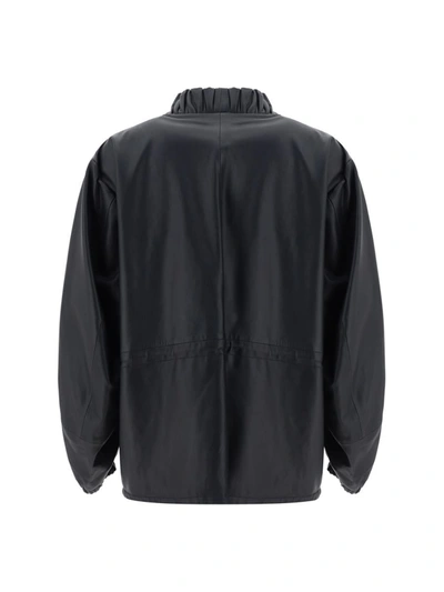 Shop D'amico Jackets In Drum Dyed + Nylon Double Nero/beige