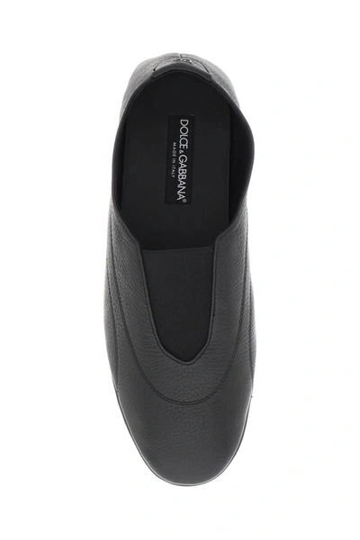 Shop Dolce & Gabbana Leather Slipper For In Black