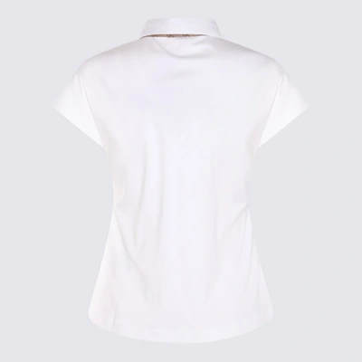 Shop Herno White Cotton Polo Shirt