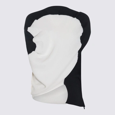 Shop Issey Miyake Black And White Top In Dk Navy X White