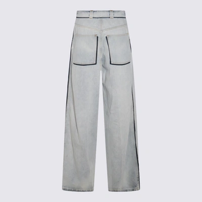 Shop Maison Margiela Grey Cotton Denim Jeans In Icy Slip