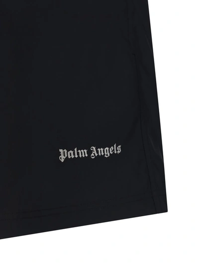 Shop Palm Angels Swimwear In Black Off White
