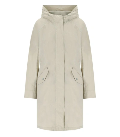 Shop Woolrich Long Summer Light Oak Parka In Beige