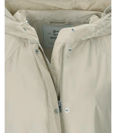 Woolrich Long Summer Light Oak Parka In Beige