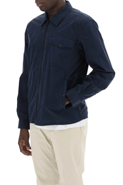 Shop Woolrich Cotton Overshirt For In Blue