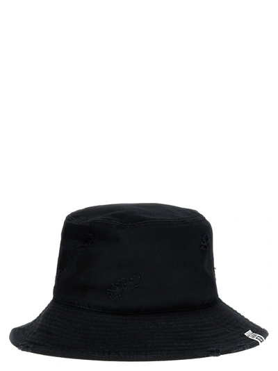 Shop Miharayasuhiro Bucket Hat With Used Effect Hats Black
