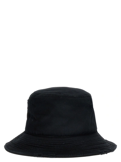 Shop Miharayasuhiro Bucket Hat With Used Effect Hats Black
