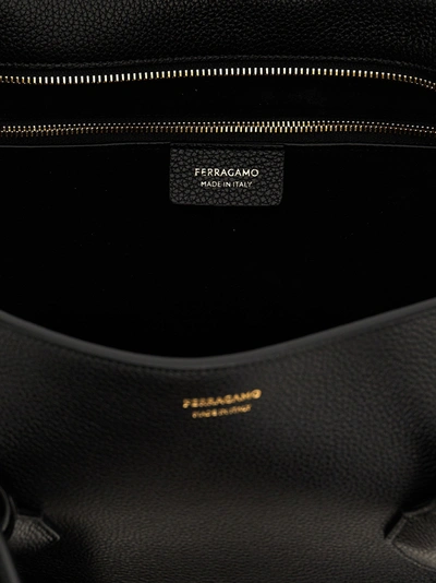 Shop Ferragamo East-west Medium Tote Bag Black