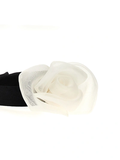 Shop Dolce & Gabbana Flower Choker Jewelry White/black