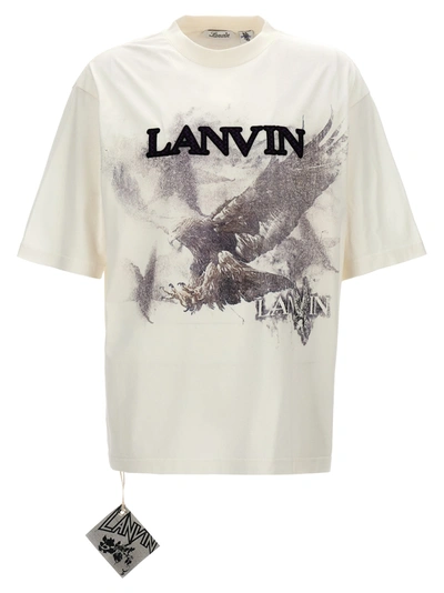 Shop Lanvin Logo Print T-shirt White