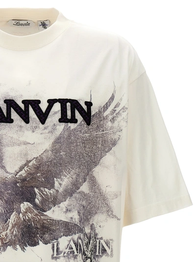 Shop Lanvin Logo Print T-shirt White