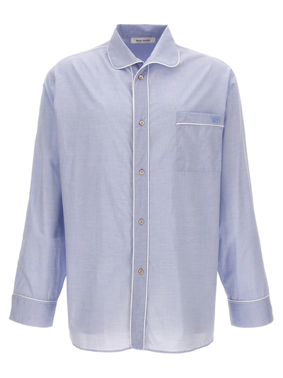 Shop Wales Bonner Market Shirt, Blouse Light Blue