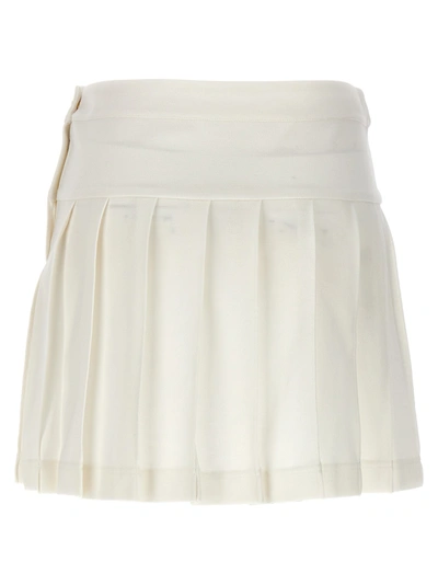 Shop Palm Angels Monogram Skirts White/black