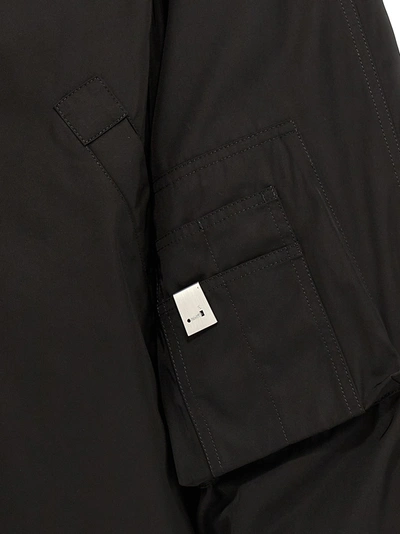 Shop 1017 Alyx 9 Sm Nylon Logo Parka With Print Casual Jackets, Parka Black