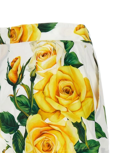 Shop Dolce & Gabbana Rose Gialle Bermuda, Short Yellow