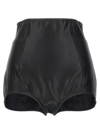 Shop Dolce & Gabbana Satin Culottes Bermuda, Short Black