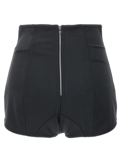 Shop Dolce & Gabbana Satin Culottes Bermuda, Short Black