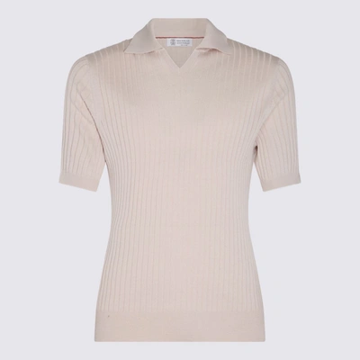 Shop Brunello Cucinelli T-shirts And Polos Beige