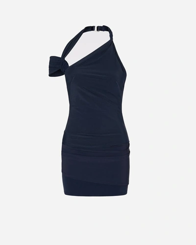 Shop Nike X Jacquemus Layered Dress In Blue