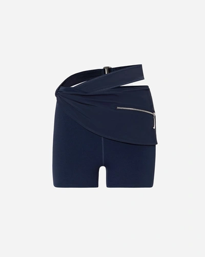 Shop Nike X Jacquemus Layered Shorts In Blue