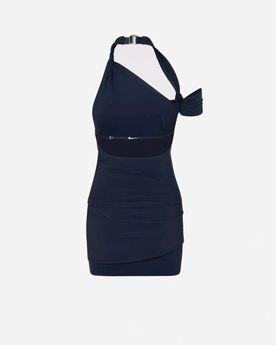 Shop Nike X Jacquemus Layered Dress In Blue