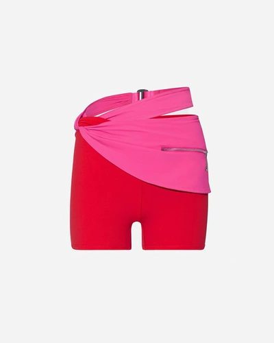 Shop Nike X Jacquemus Layered Shorts In Red