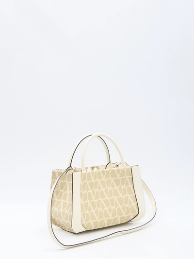 Shop Valentino Small Shopping Bag In Beige