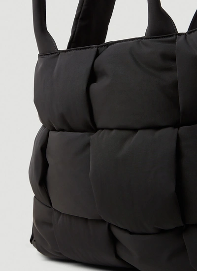 Shop Bottega Veneta Men Large Arco Padded Tote Bag In Black